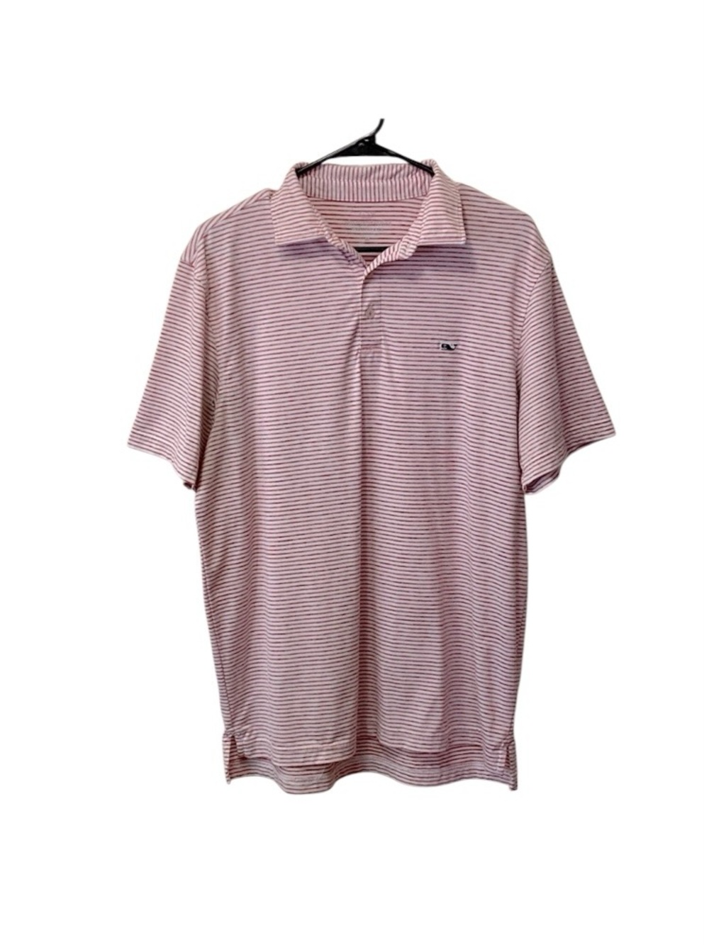 Vineyards Vines Men’s Red & White Stripe Performance Qtr Button Shirt!